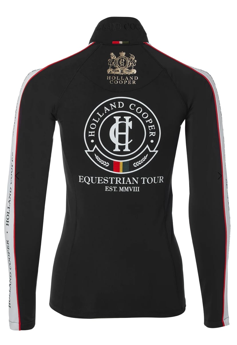 乗馬用ストレッチトップス ブラック ダークネイビー レディース Holland Cooper