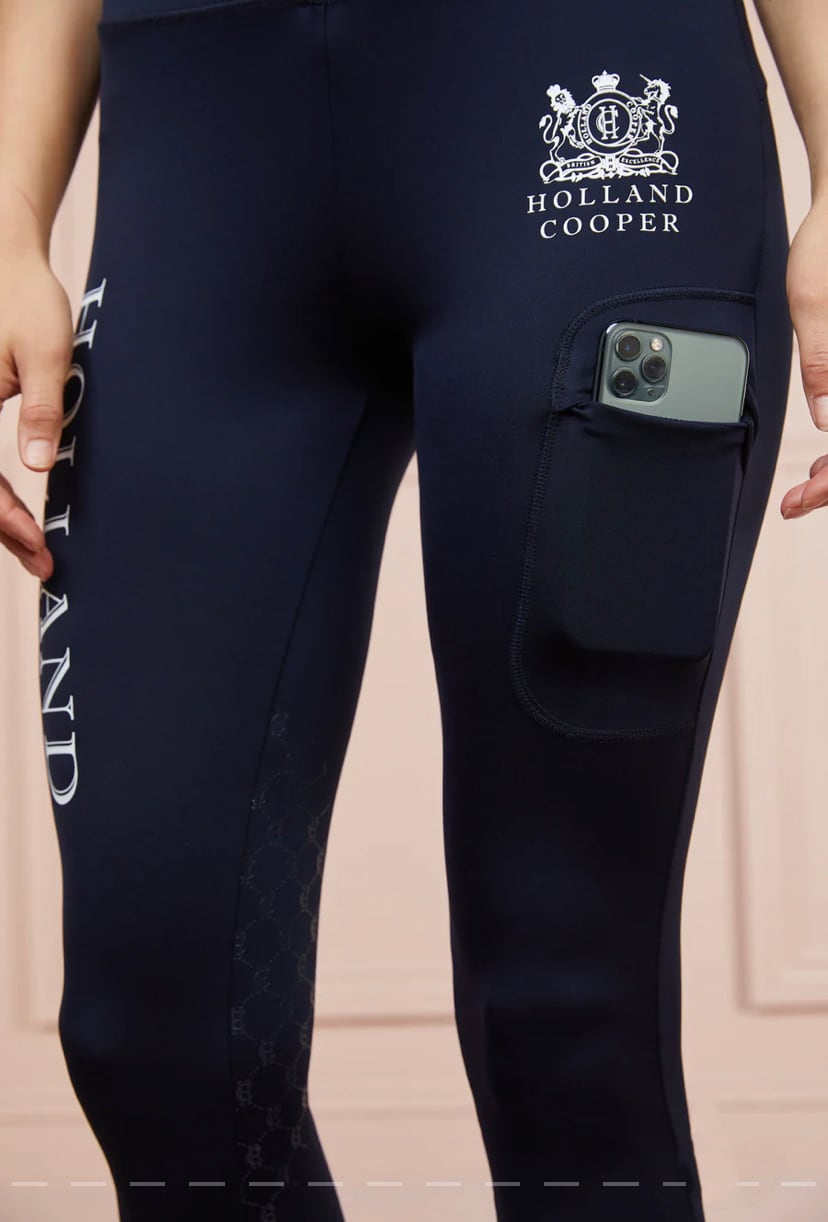 Holland Cooper Women's Summer Riding Leggings Culottes High Waist Knee Grip