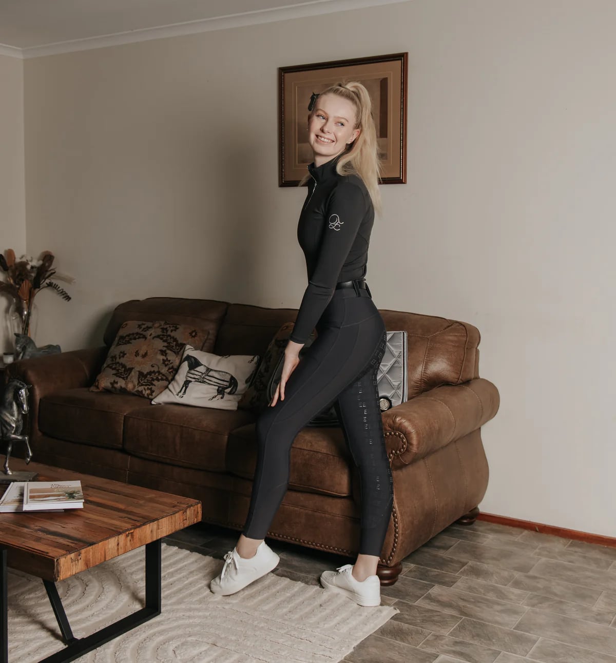 Women's Mesh Stretch Training Top Long Sleeve Eloquence Equestrian