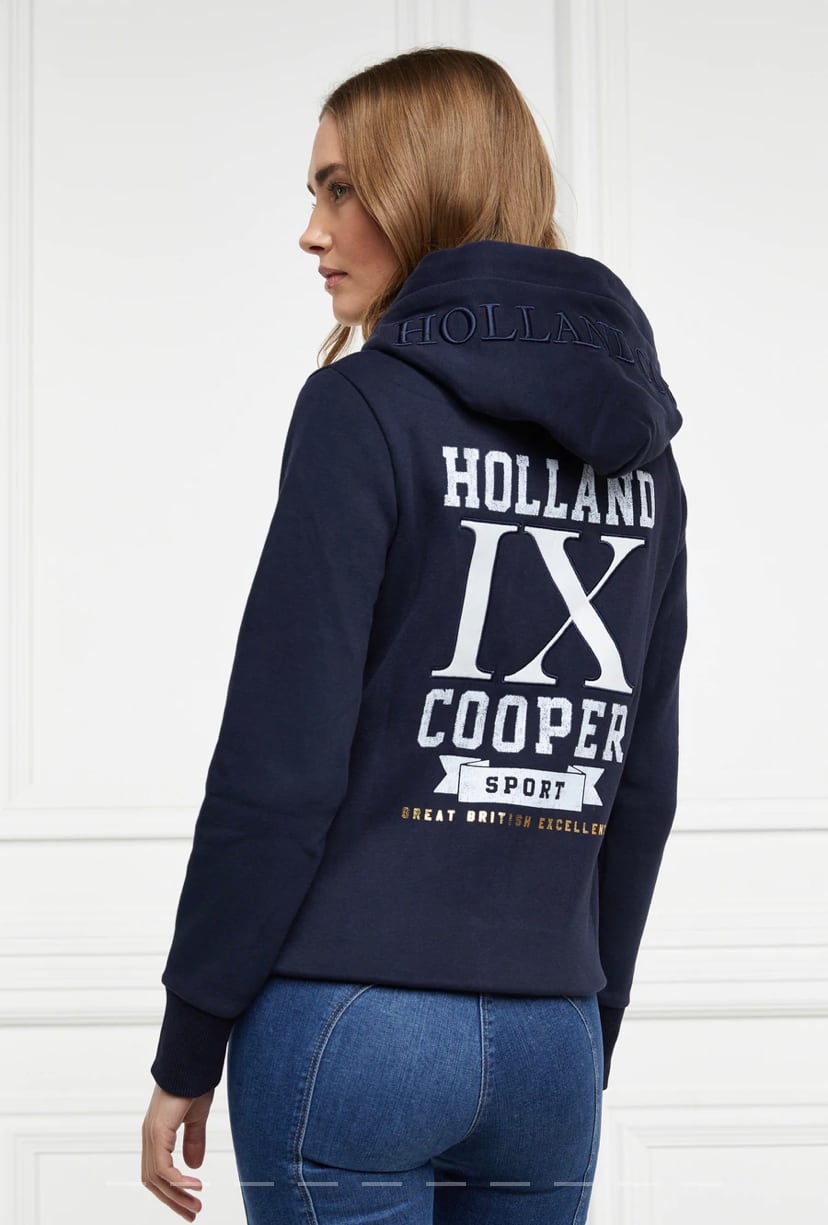 IXプレミアムコットンパーカー レディース ダークネイビー/グレー Holland Cooper