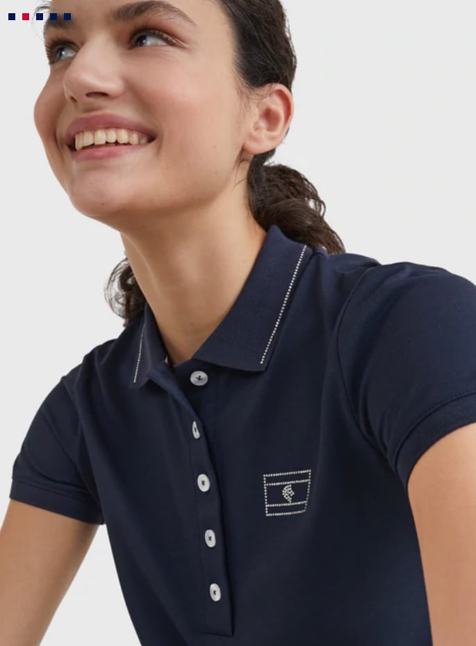 乗馬用ポロシャツ クリスタルロゴ レディース Tommy Hilfiger Equestrian