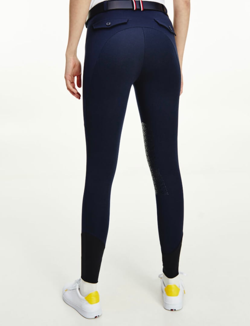 Riding Culottes Knee Grip Women's Tommy Hilfiger Equestrian Dark Blue/White