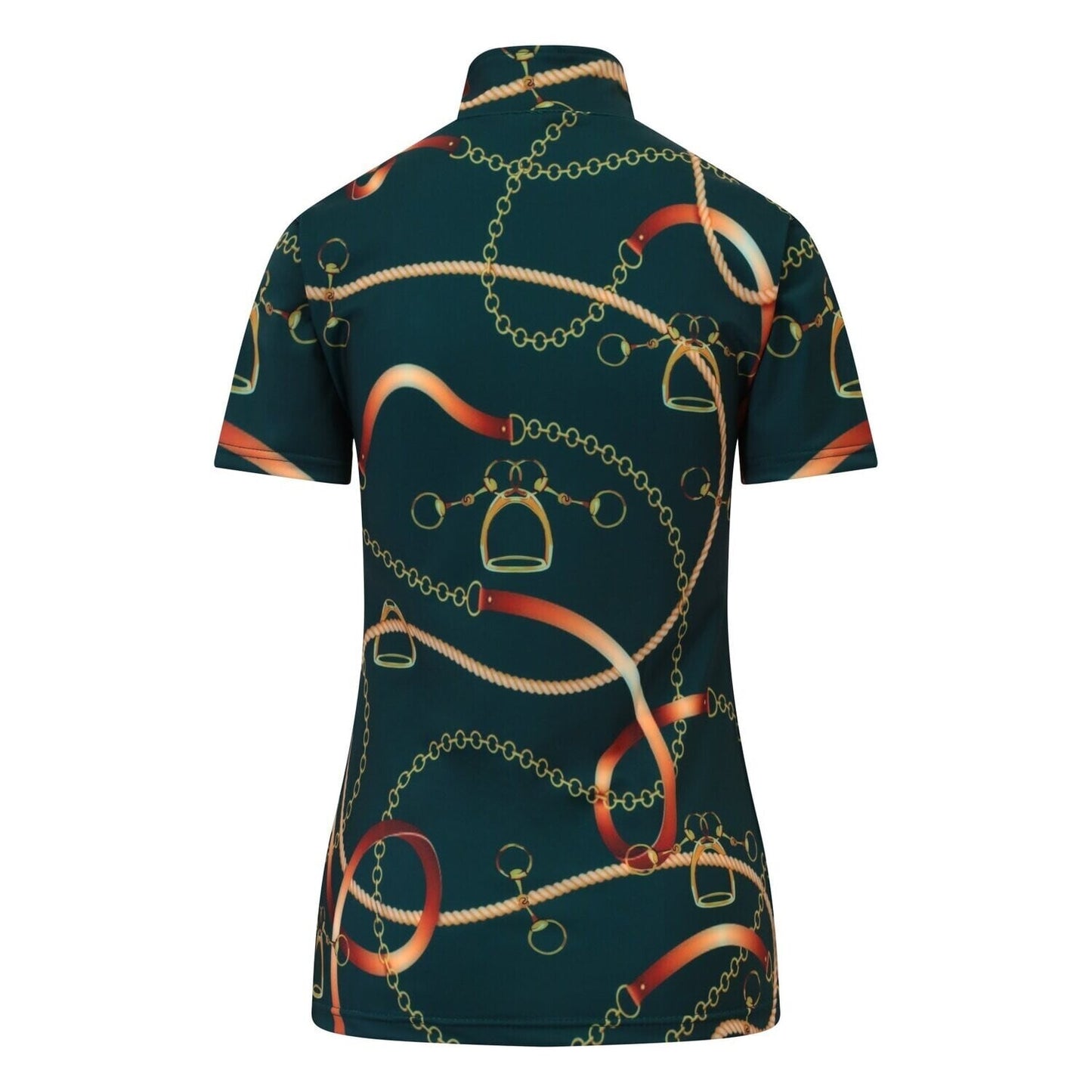Women's UV-cut training shirt, short sleeves, ICE Equestrian, navy, black, velvet rose, jasmine