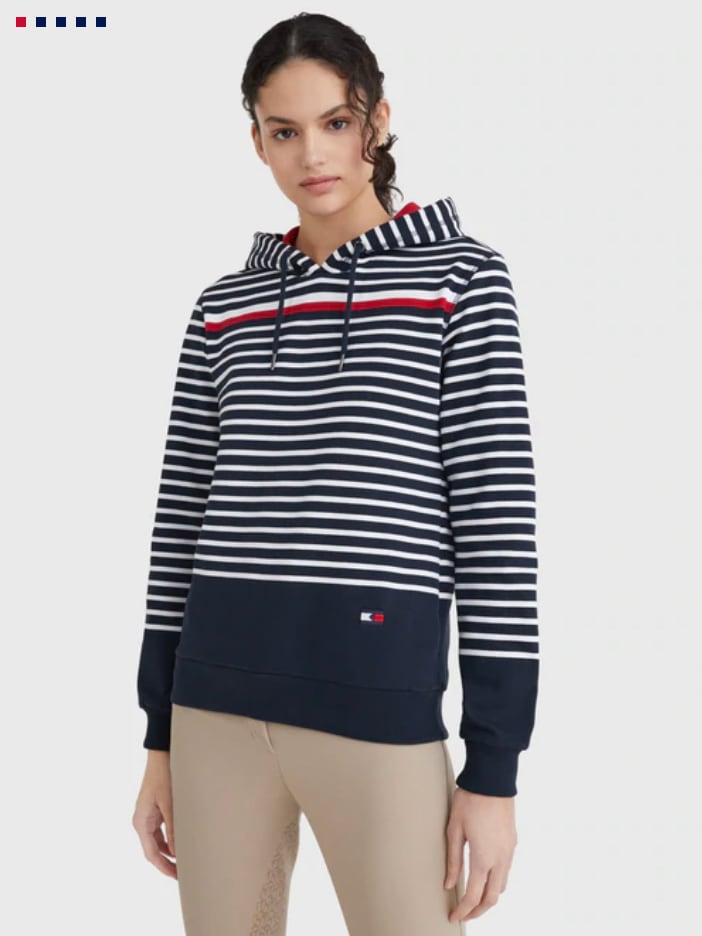 Women's Tommy Hilfiger Equestrian Sweatshirt with Stripes