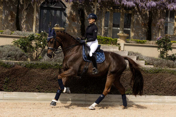 Top quality natural wool fur padded bib for riding track Bib to prevent saddle scratches Eloquence Equestrian