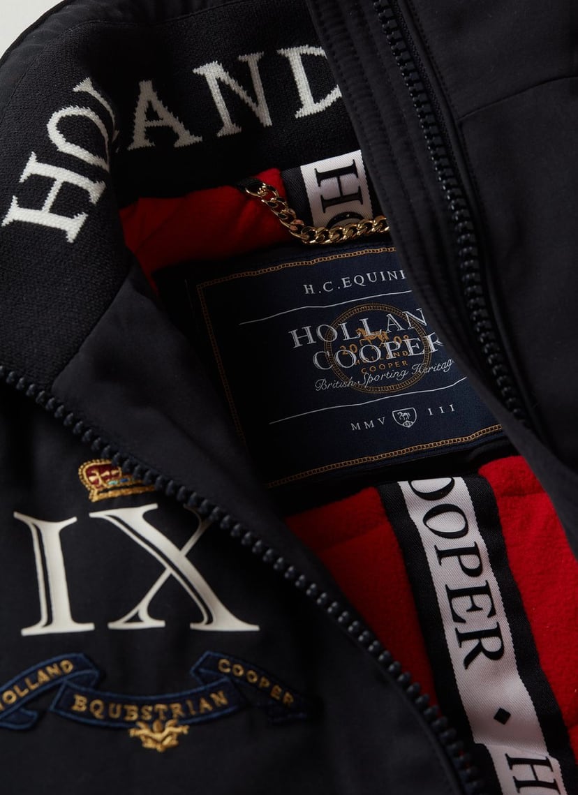 ユニセックスシェルダウンジャケット 裏起毛 撥水加工 ネイビー/ブラック Holland Cooper