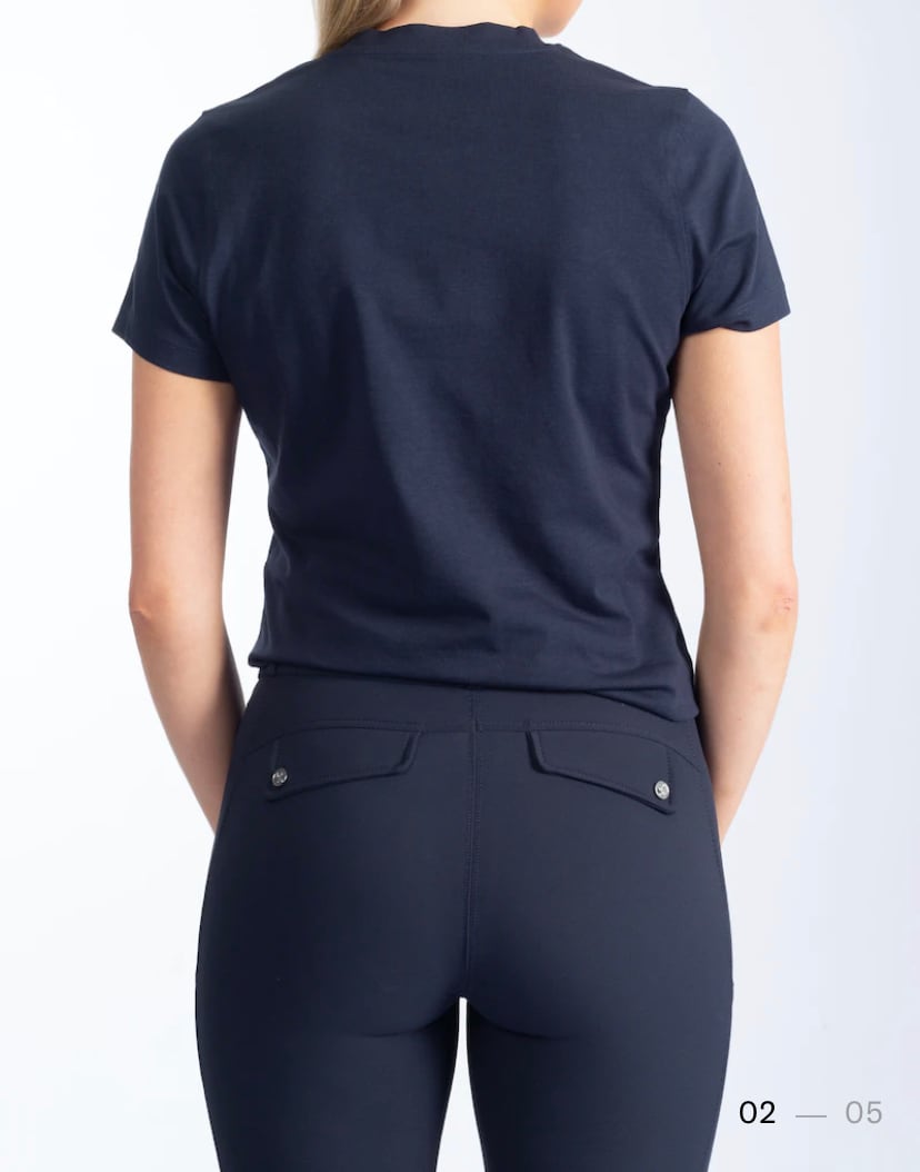 乗馬用コットンTシャツ 半袖 レディース 2022AWコレクション Ps of Sweden