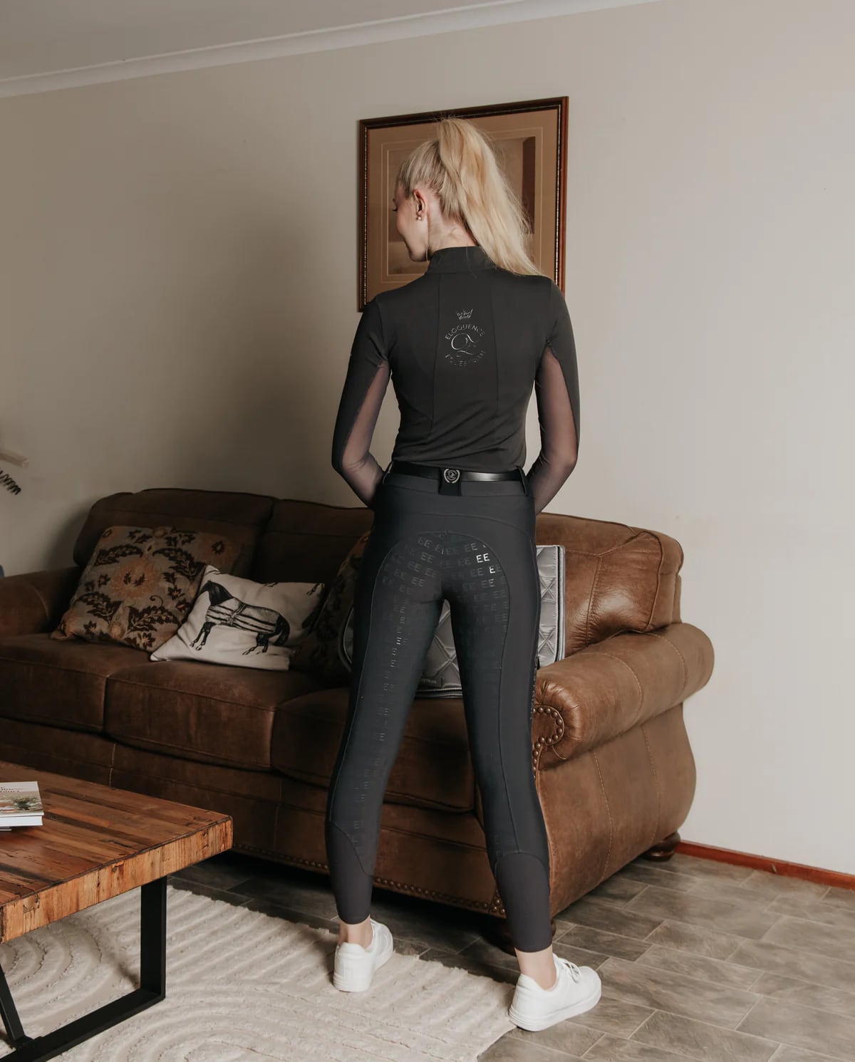 Women's Mesh Stretch Training Top Long Sleeve Eloquence Equestrian