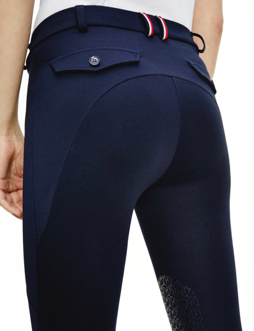 Riding Culottes Knee Grip Women's Tommy Hilfiger Equestrian Dark Blue/White