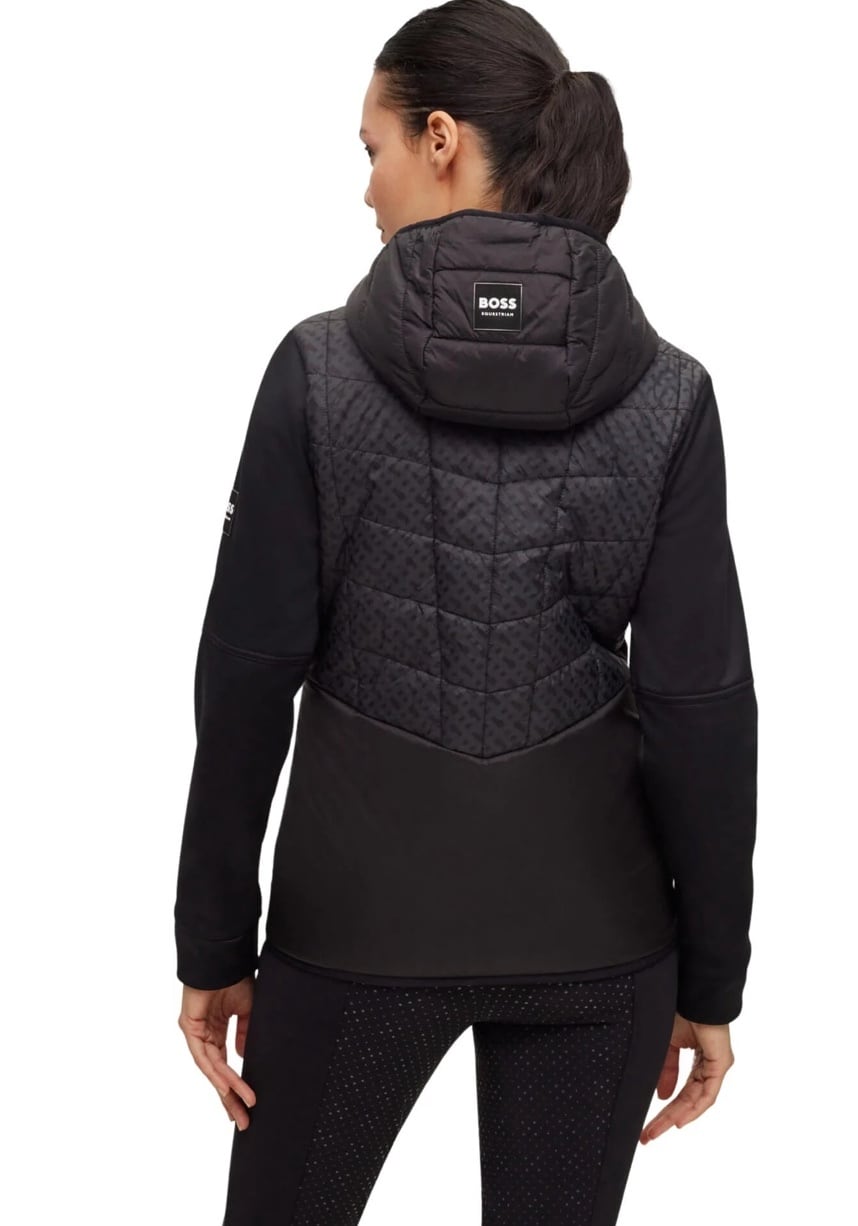 Horse riding training jacket, waterproof and windproof, Boss, women's, black