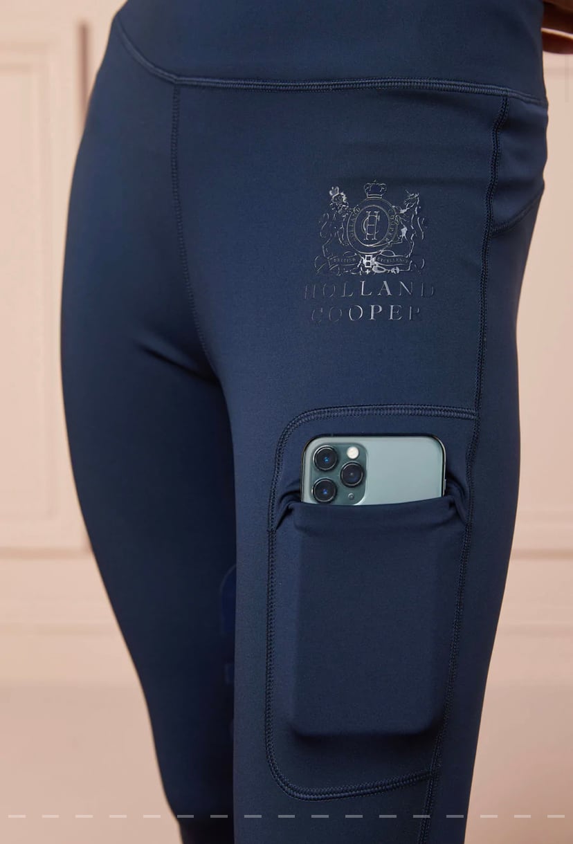 乗馬用トップス&レギンスセット レディース 長袖 ダークネイビー/ブラック Holland Cooper
