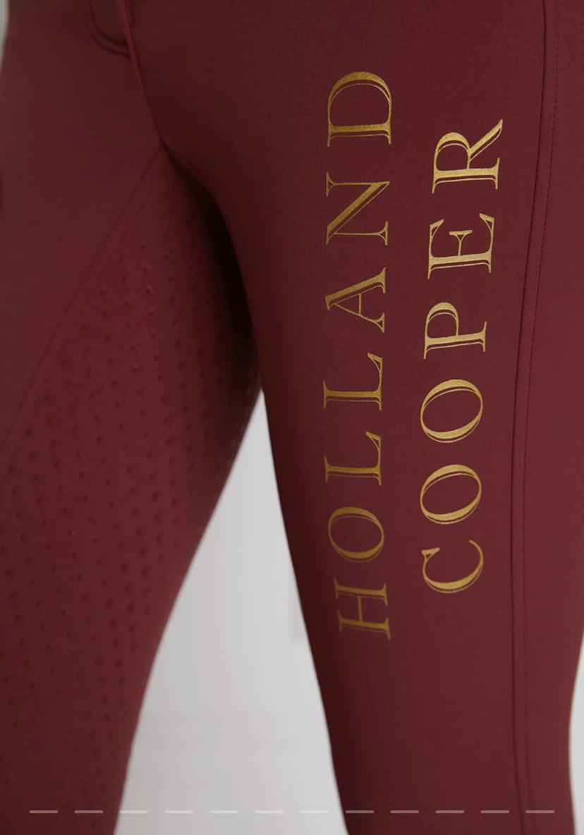 フルグリップキュロット Holland Cooper サイドポケット付 バーガンディー