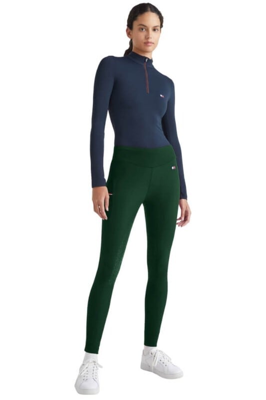 冬用レギンスキュロット 裏起毛 フルグリップ レディース Tommy Hilfiger Equestrian