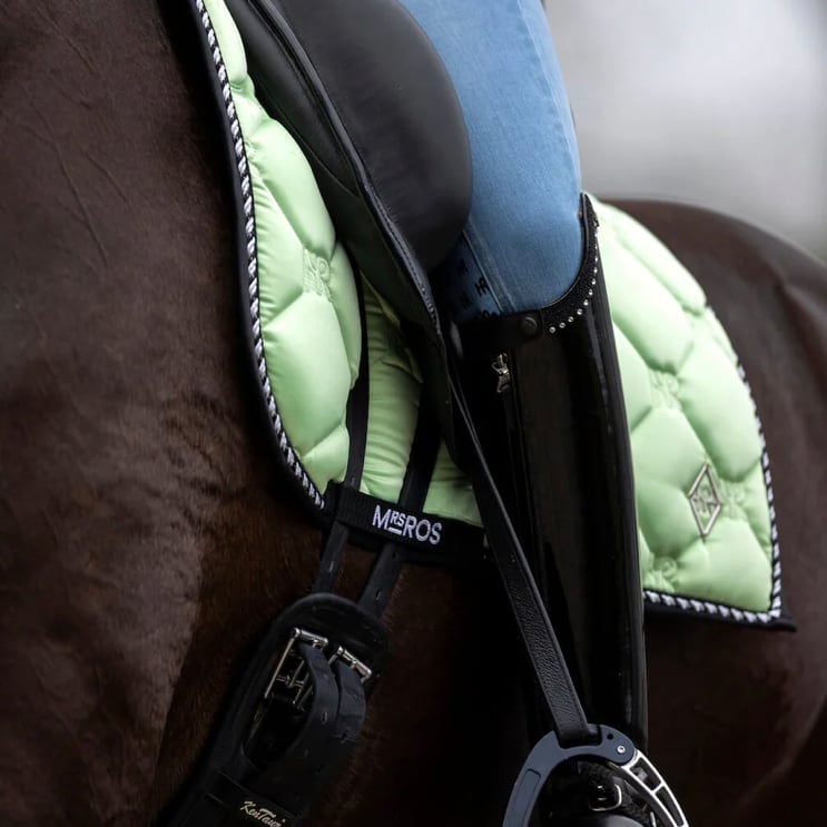 Diamond Quilted Saddle Pad, Quick Drying Material, Racecourse Bib Number, Mrs Ros Equestrian