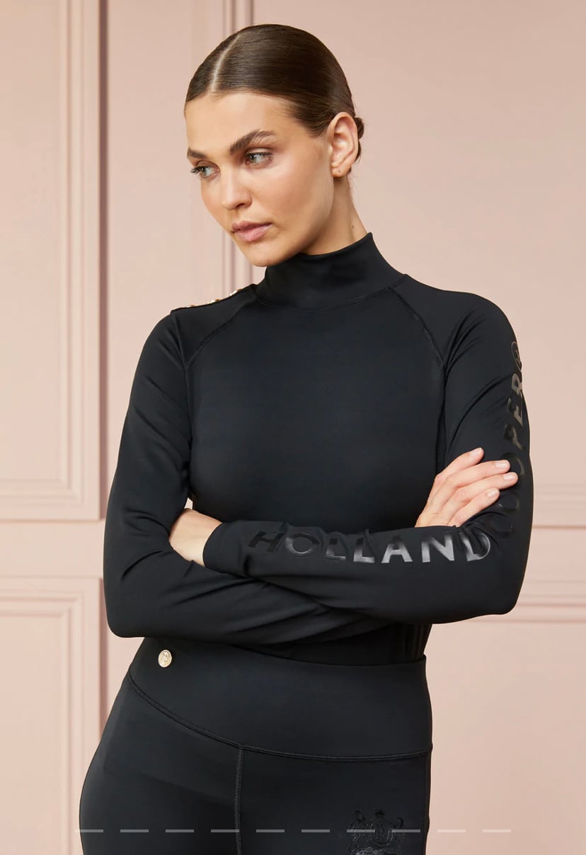 乗馬用トップス&レギンスセット レディース 長袖 ダークネイビー/ブラック Holland Cooper