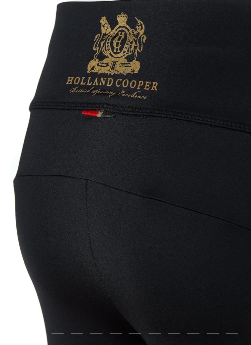 乗馬用レギンスキュロット Holland Cooper ニーグリップ ブラック モノグラム