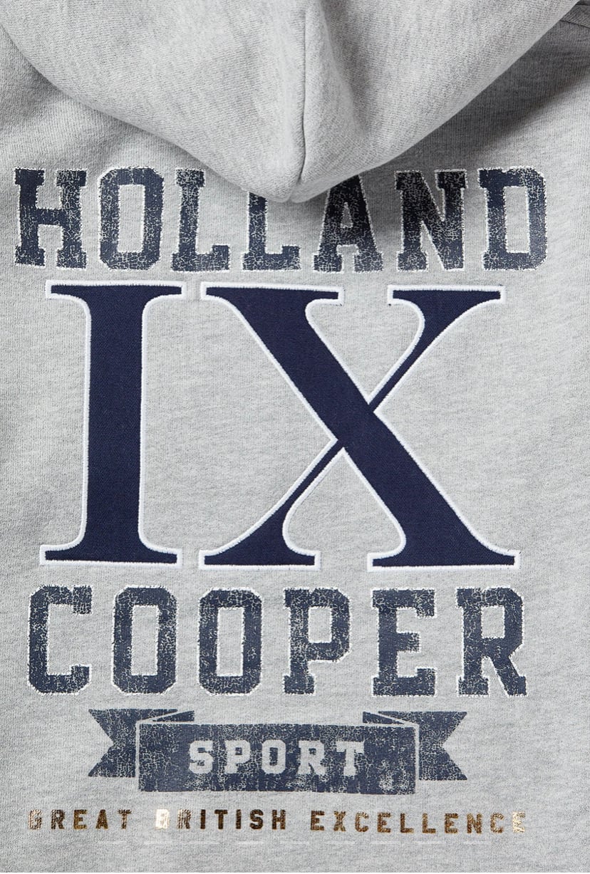 IXプレミアムコットンパーカー レディース ダークネイビー/グレー Holland Cooper