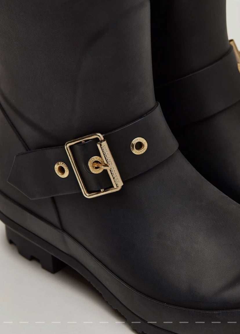 Holland Cooper Rain Boots Matte Black Women's