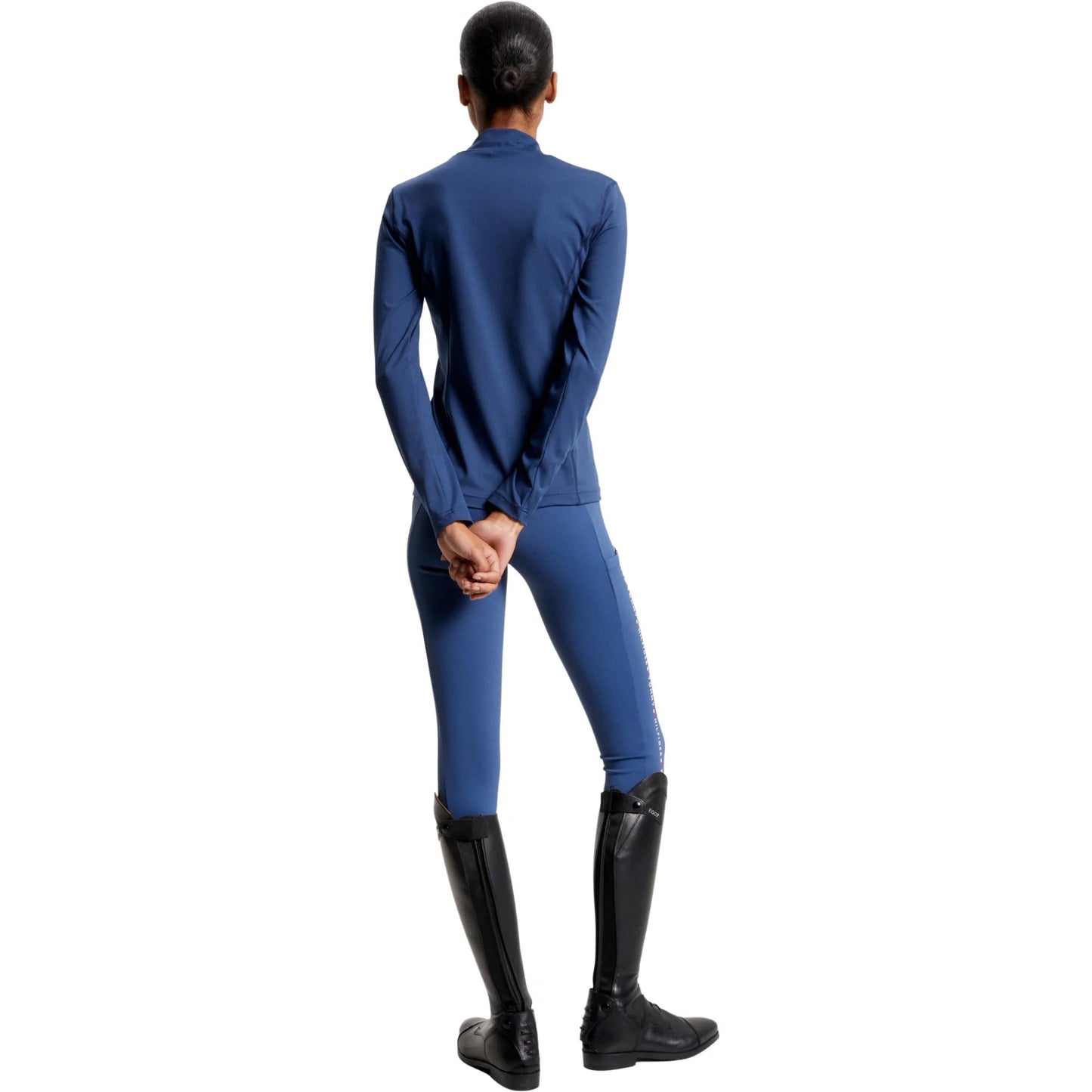 Women's Tommy Hilfiger Equestrian Long Sleeve Riding Top Navy, Pink, Indigo Blue