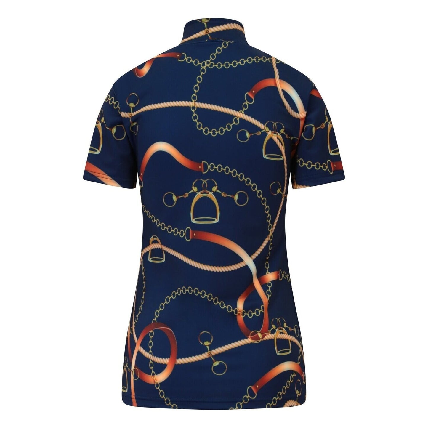 Women's UV-cut training shirt, short sleeves, ICE Equestrian, navy, black, velvet rose, jasmine