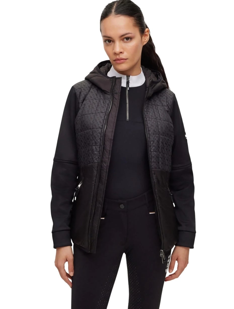 Horse riding training jacket, waterproof and windproof, Boss, women's, black