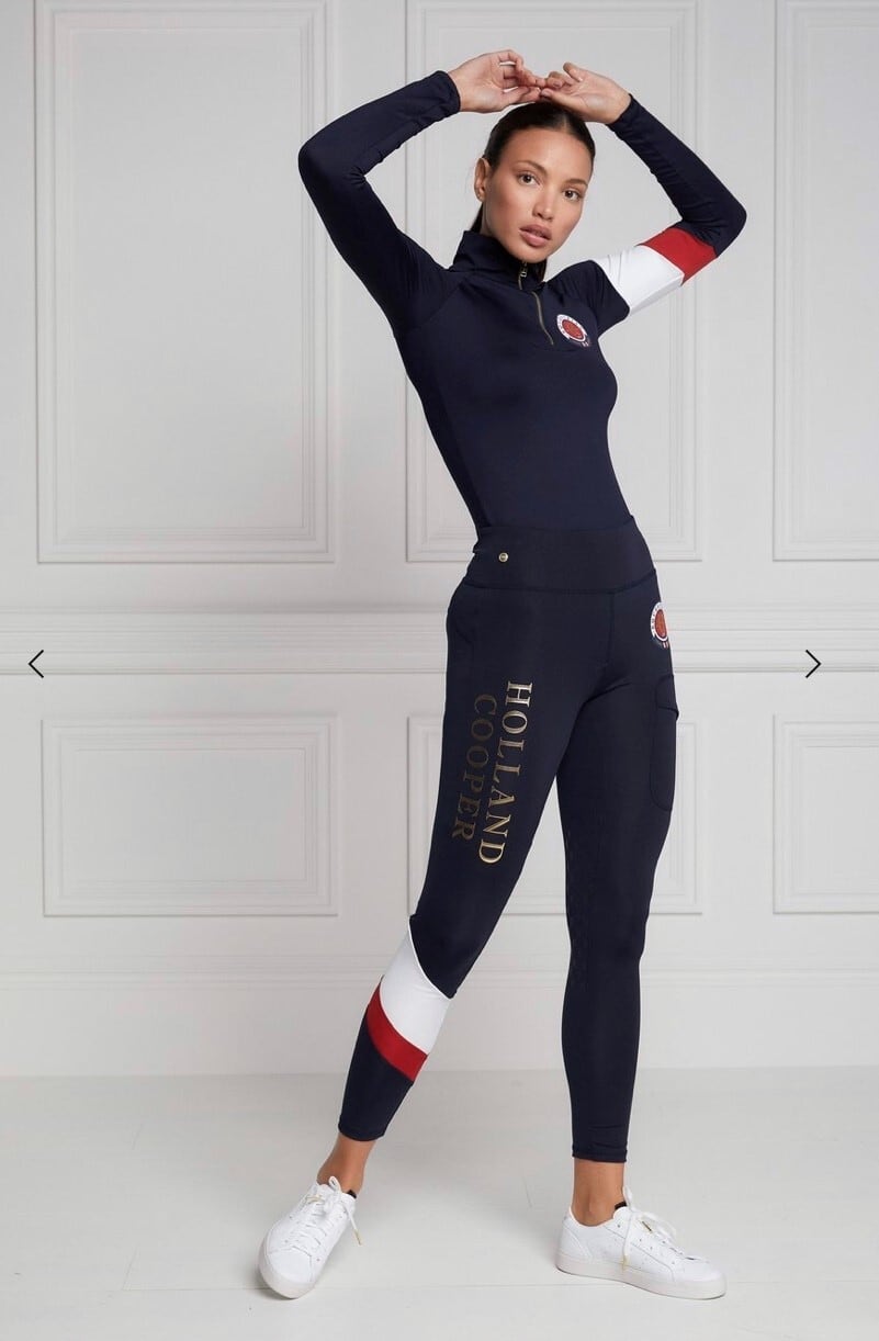 レディース乗馬用トップス 長袖 Holland Cooper ダークネイビー・ブラック