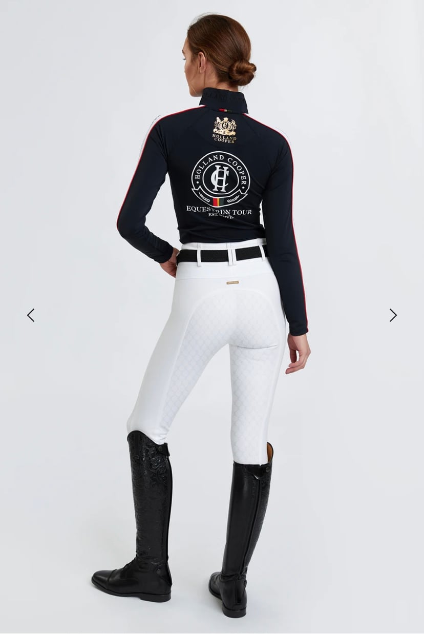 乗馬用ストレッチトップス ブラック ダークネイビー レディース Holland Cooper
