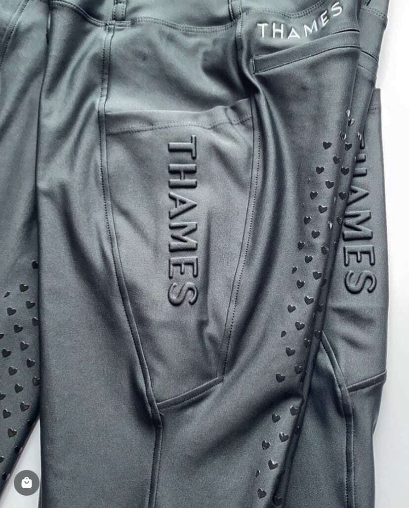 乗馬用レギンスキュロット 4WAYストレッチレギンス フルグリップ ネイビー/ブラック Thames
