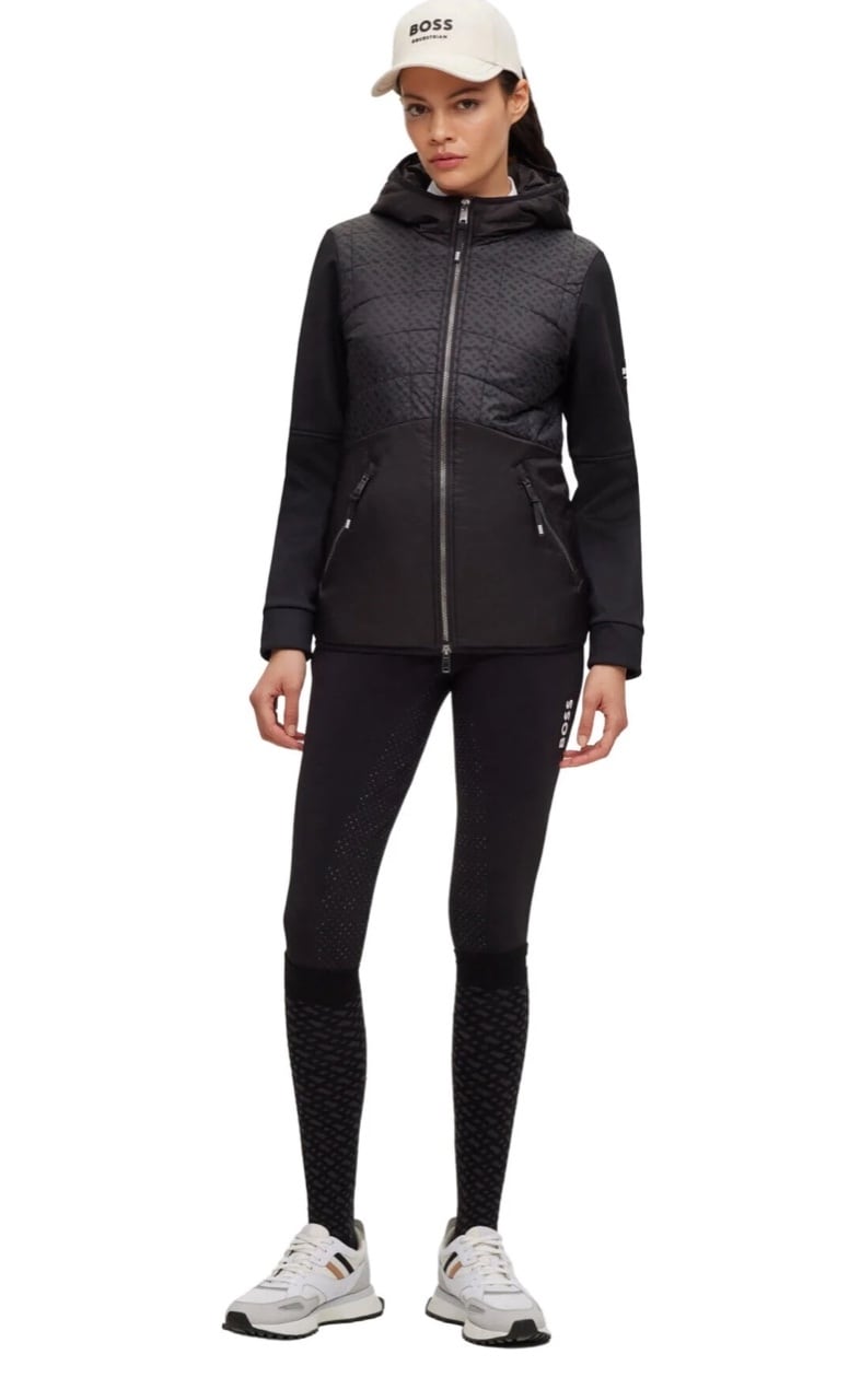 Horse riding training jacket, waterproof and windproof, Boss, women's, black