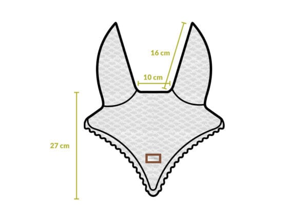 サテンレースサドルパッド&イヤーネット 2点セット ライトベージュ/ブラック 馬場用 障害用 ゼッケン