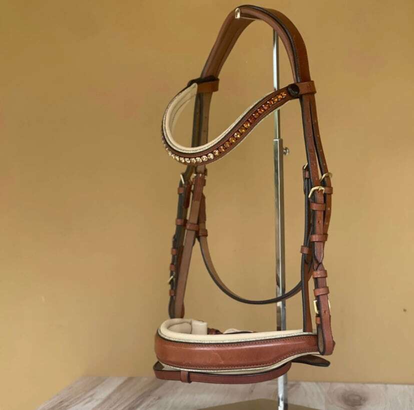 アナトミカル頭絡 手綱付き コニャック Halter ego