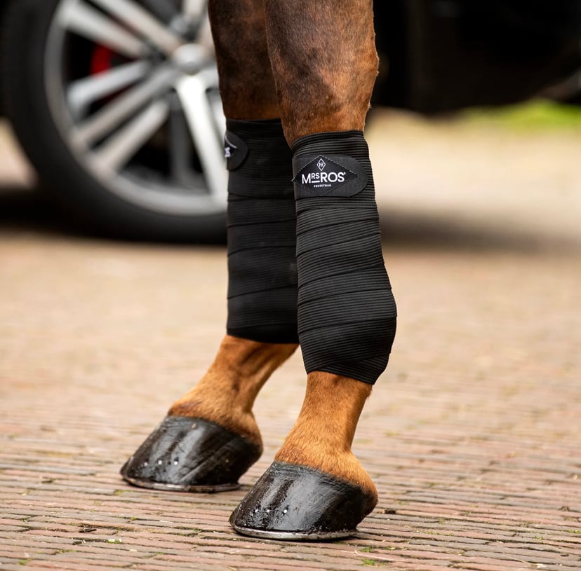 テクニカルバンテージ 肢巻 4本セット ブラック ライラック Mrs Ros Equestrian