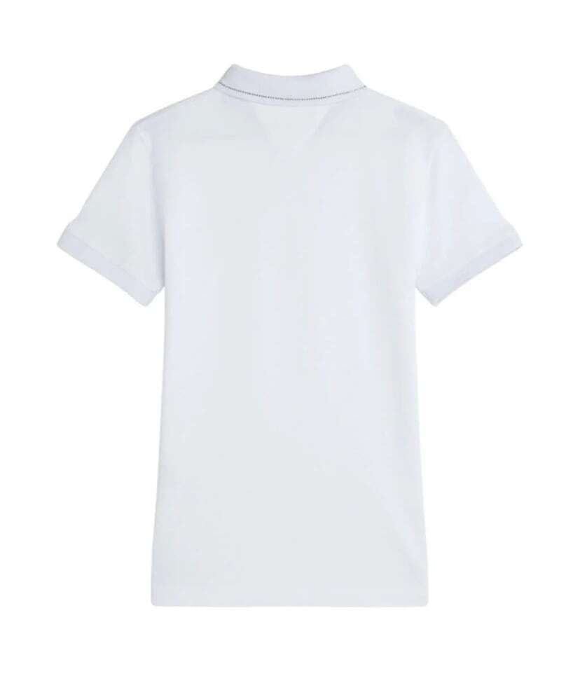 Tommy Hilfiger Equestrian Short Sleeve Cotton Polo Shirt with Rhinestones for Women