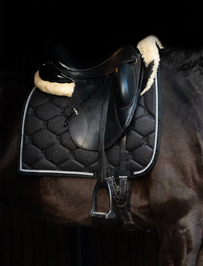 【即日配送】グリッター馬場用ゼッケン 限定コレクション ブラック Ps of Sweden