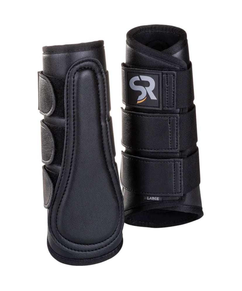 【四肢セット】馬場用プロテクター 本革 ブラック/ブラウン Sunride