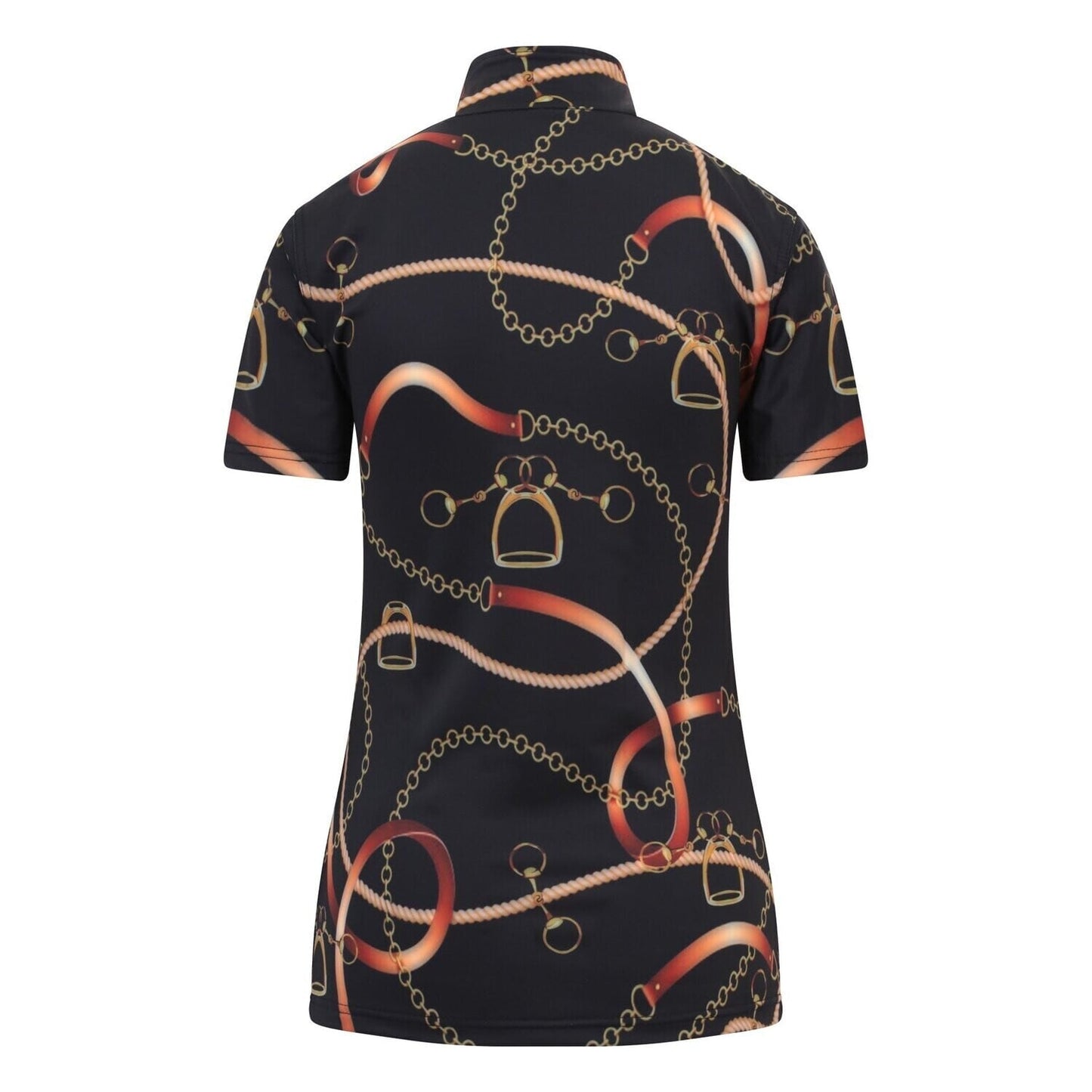 Women's UV-cut training shirt, short sleeves, ICE Equestrian, navy, black, velvet rose, jasmine