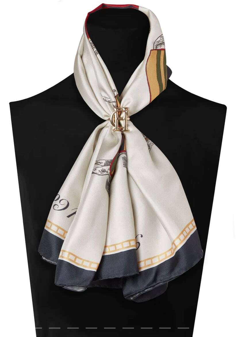 Premium Pure Silk Scarf Nine Horses Women's Holland Cooper