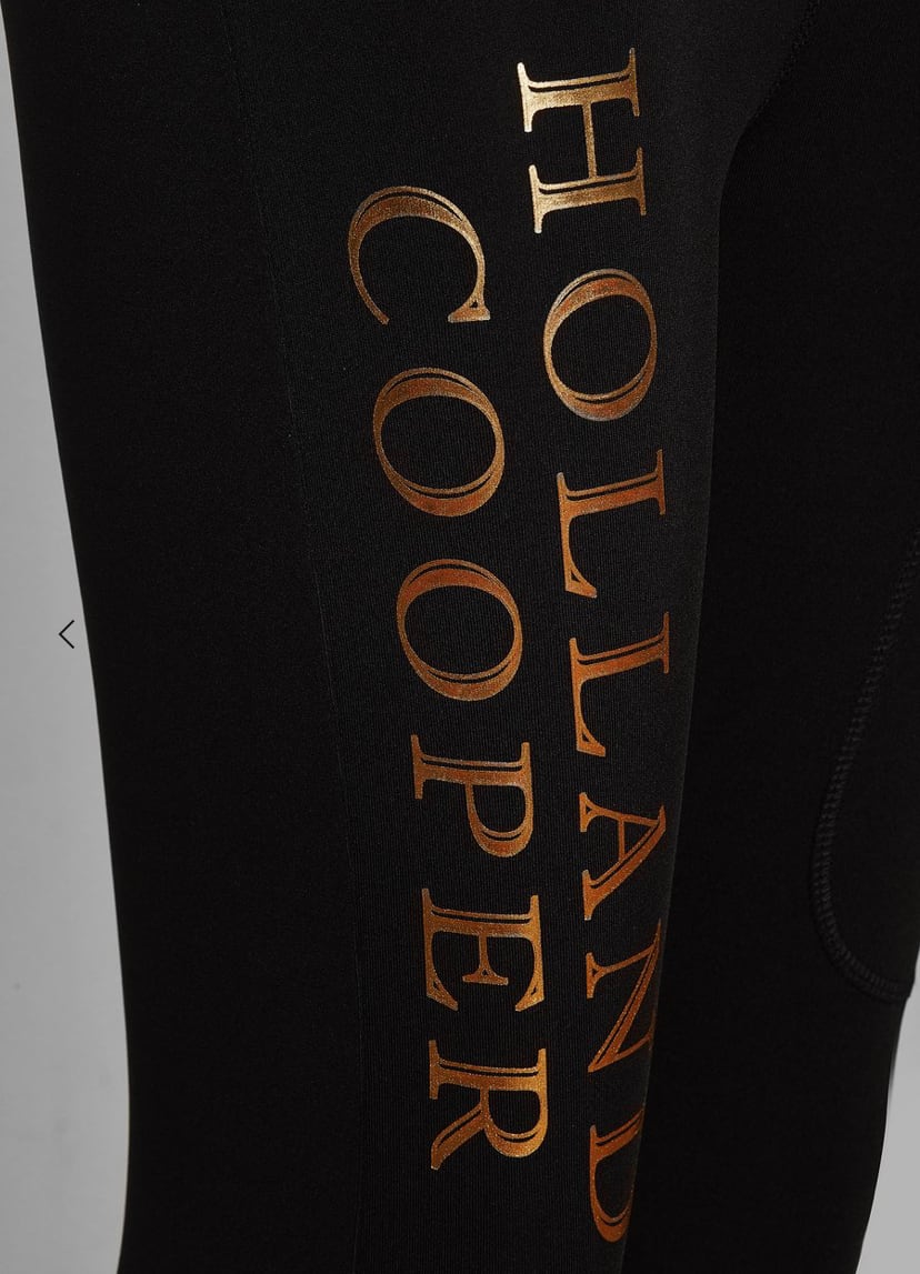 レディース乗馬用レギンスキュロット ニーグリップ Holland Cooper ブラック・ダークネイビー