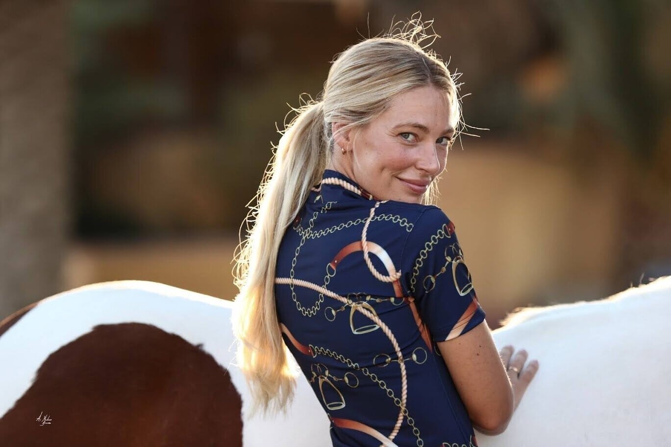 Women's UV-cut training shirt, short sleeves, ICE Equestrian, navy, black, velvet rose, jasmine