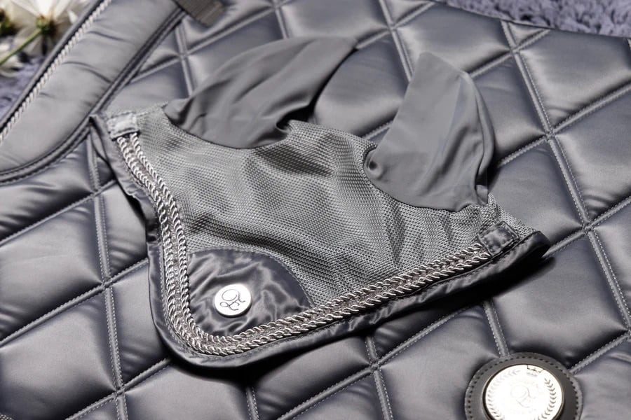 Crystal Ear Net Black, Navy, Khaki, Grey Eloquence Equestrian