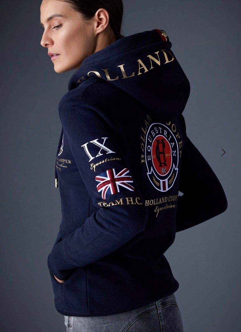 Holland Cooper Unisex Horse Riding Sweatshirt Hoodie with Fleece Lining