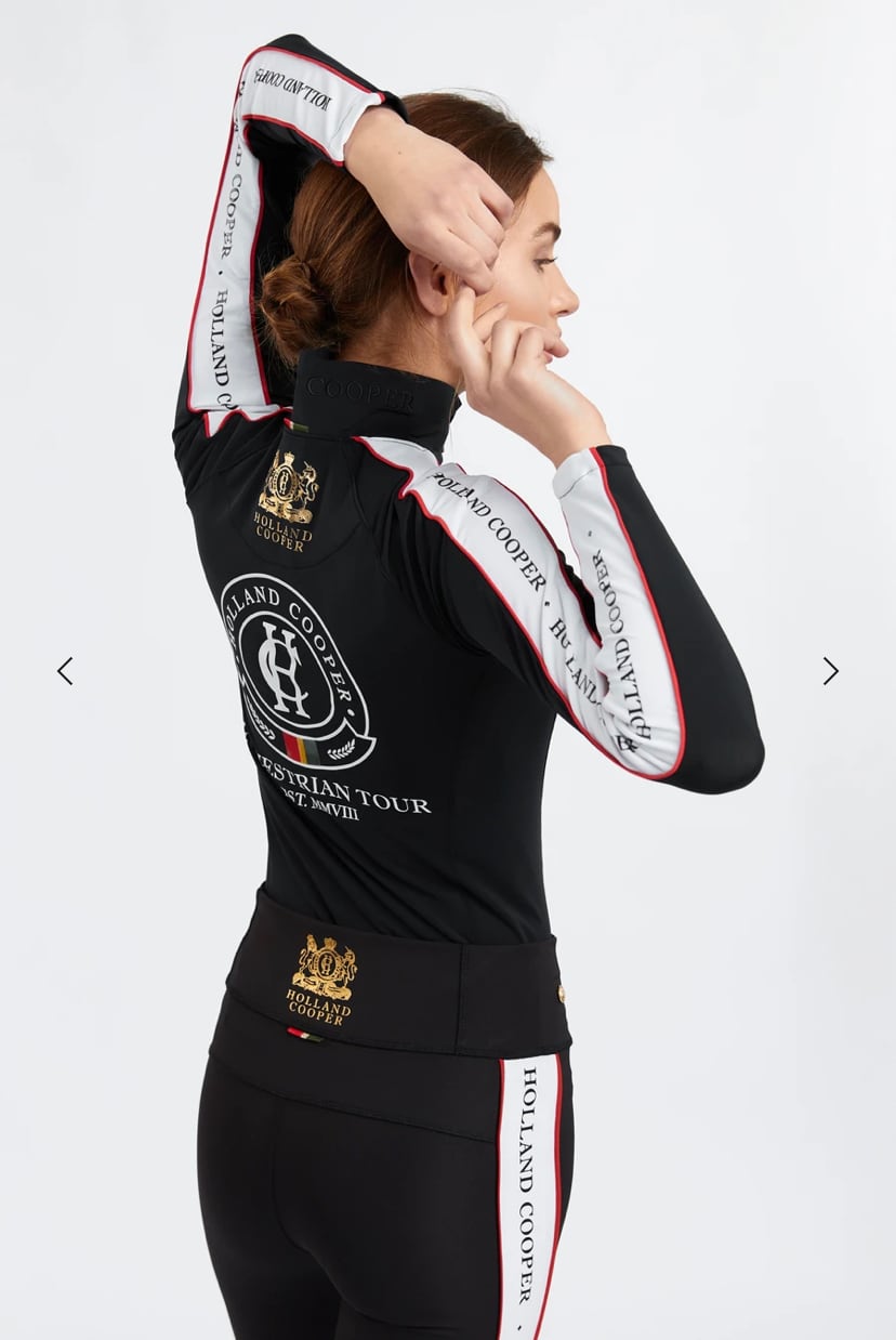 乗馬用ストレッチトップス ブラック ダークネイビー レディース Holland Cooper