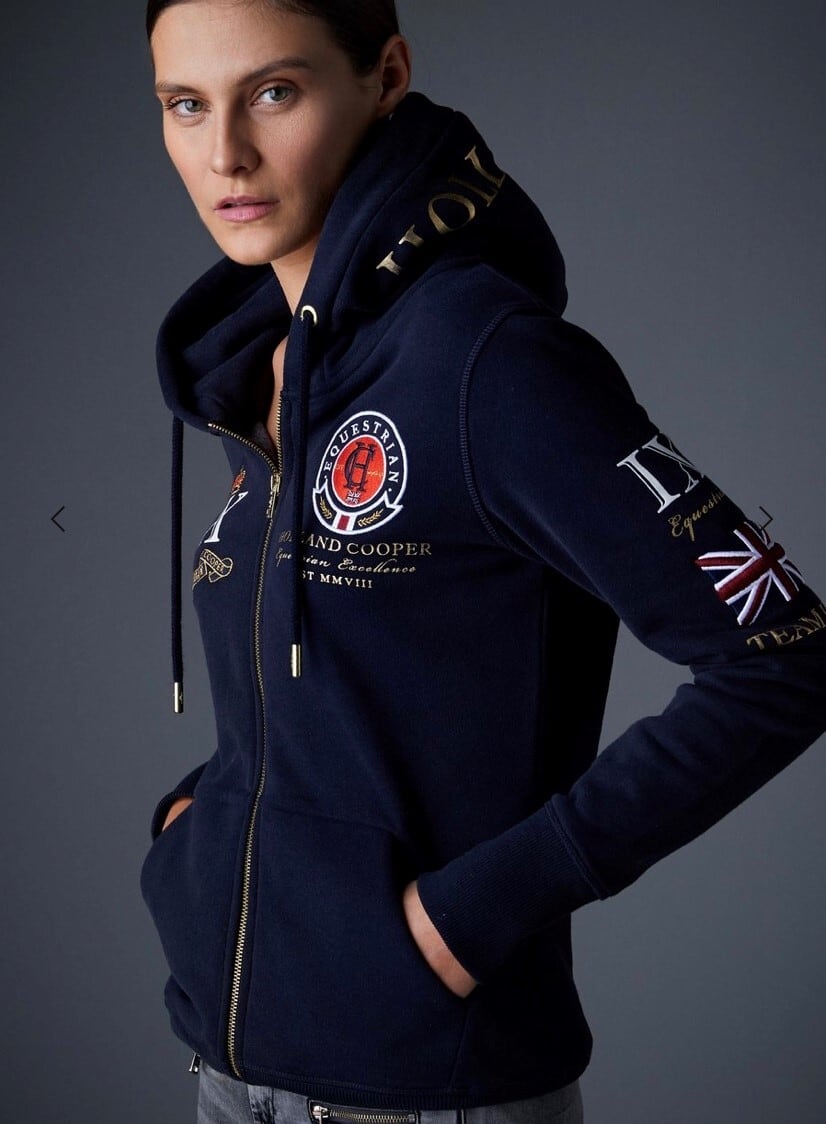 Holland Cooper Unisex Horse Riding Sweatshirt Hoodie with Fleece Lining