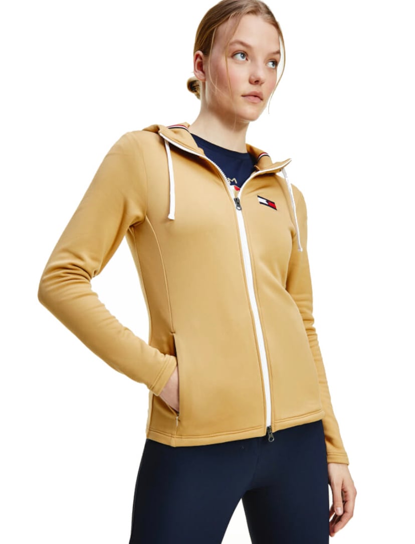 Women's Tommy Hilfiger Equestrian Riding Parka Dark Blue/Clear Mint/Camel
