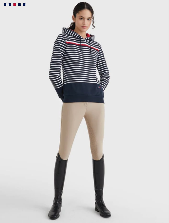 Women's Tommy Hilfiger Equestrian Sweatshirt with Stripes