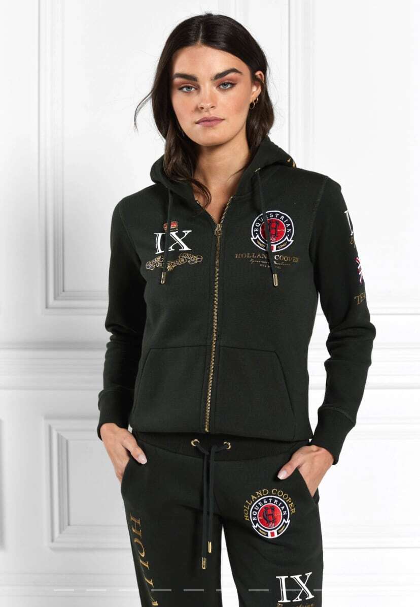 Holland Cooper Unisex Horse Riding Sweatshirt Hoodie with Fleece Lining