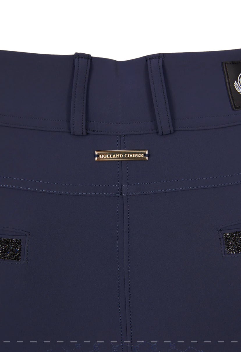 Women's Premium Mid-Waist Culottes in Holland Cooper Yale Blue/Black/White