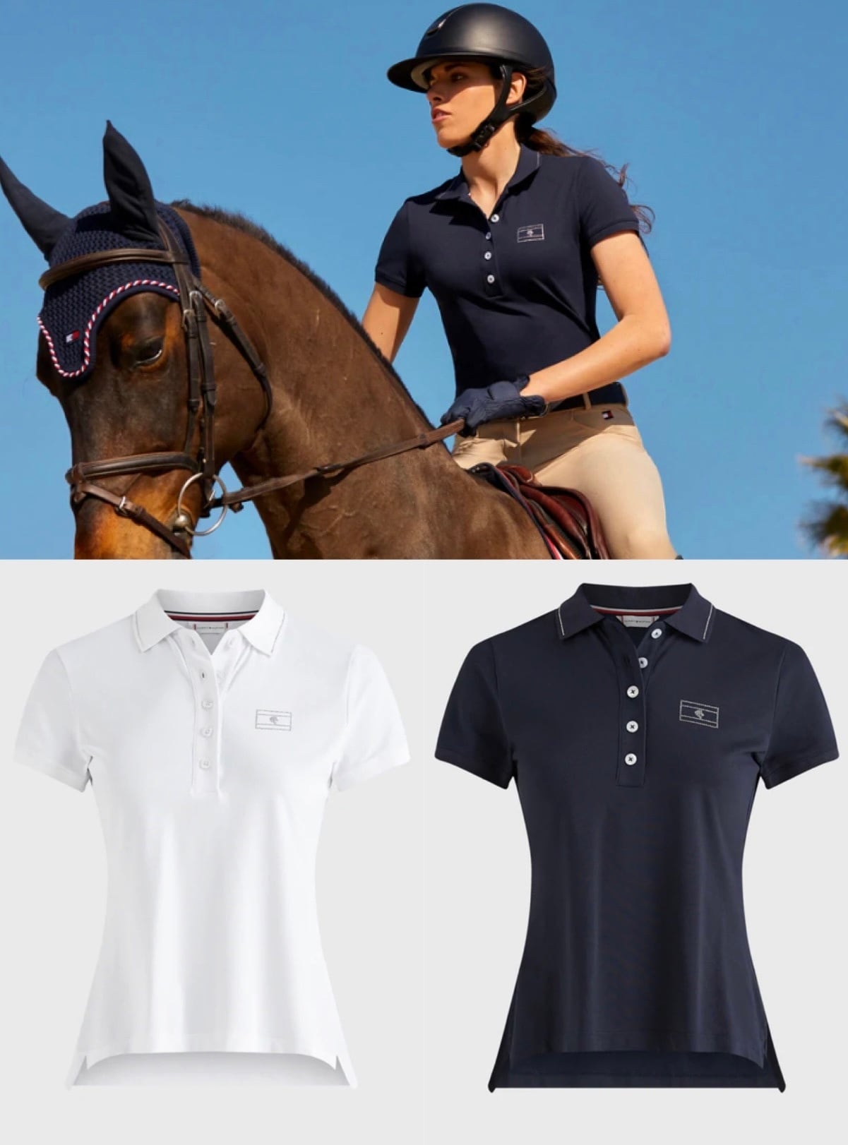 乗馬用ポロシャツ クリスタルロゴ レディース Tommy Hilfiger Equestrian｜乗馬用品店レクシア