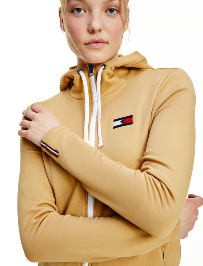 Women's Tommy Hilfiger Equestrian Riding Parka Dark Blue/Clear Mint/Camel