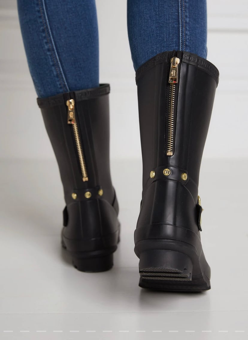Holland Cooper Rain Boots Matte Black Women's